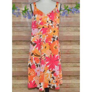 Studio 1940 Floral Print Summer Dress Sleeveless Multicolor Womens Plus Size 20W